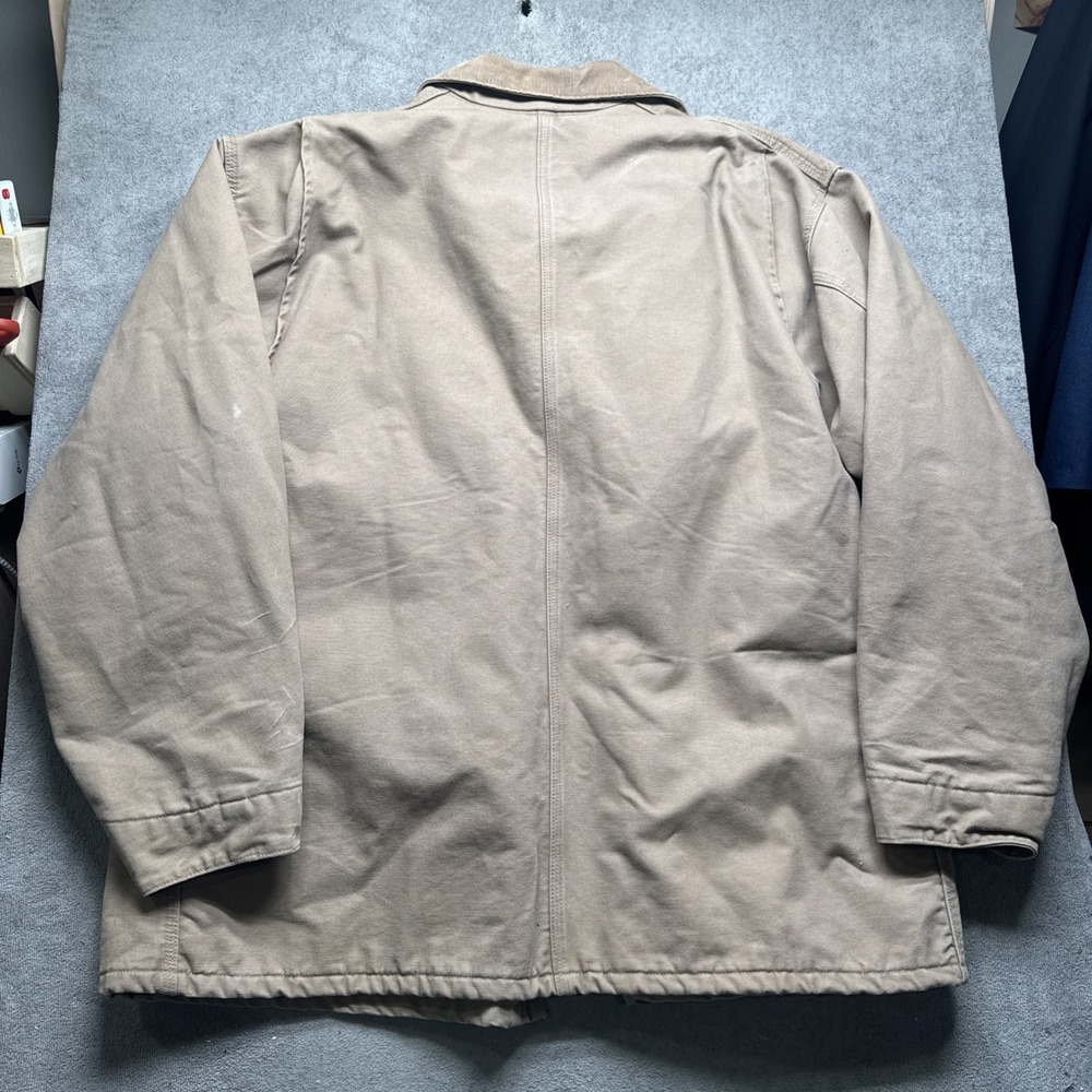 Carhartt Duck Chore Coat Jacket 4XL Tall Tan Blanket Lined Made in USA Workwear - Picture 11 of 15